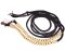CG HEUNETZE Rênes en corde Flavour noires avec tresse grise Western