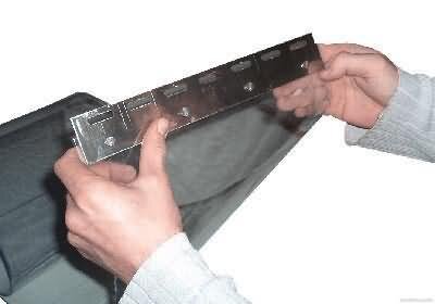 Profilé de serrage pour feuille lamellaire / PVC en acier inoxydable