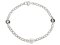 Bracelet avec des têtes de cheval en cuivre ennobli en surface en noir et blanc