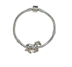 Silver-colored bracelet "Horse"