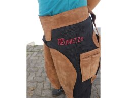 CG HEUNETZE Tablier Cordura avec garniture en cuir rembourré Court Camel