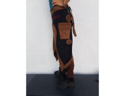 CG HEUNETZE Tablier Cordura avec garniture en cuir rembourré Long Camel