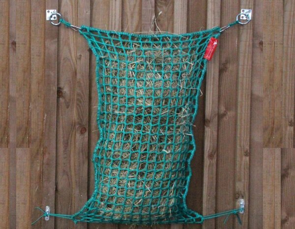 Filet à foin "XS" 0,50m x 1,00m pour remorque ou randonnée - capacité env. 5 kg-60 mm Vert
