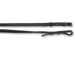 Rênes en cuir souple BAREFOOT noires