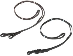 Rênes en sangle BAREFOOT Bellis pour poney bleu