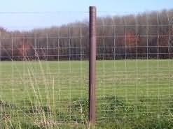 Poteau rond avec armature stable en plastique recyclé 2,00 m L - 80 mm dépaisseur