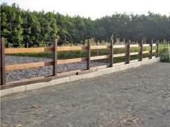 Poteau rond avec armature stable en plastique recyclé 2,00 m L - 80 mm dépaisseur