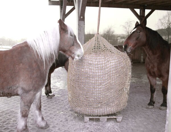 CG round bale hay net M45 mm for large round bales incl. twine - beige/hand coloured